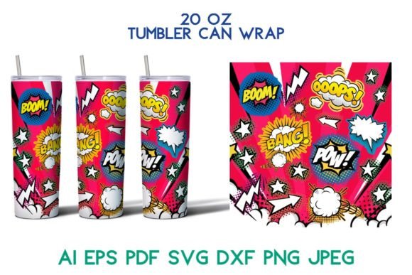 20 Oz Comics Vintage Anime Manga SVG Graphics