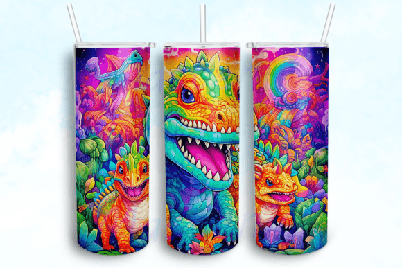 3 Cute Dinosaurs Pixar Cartoon Tumbler: Graphics for Crafts