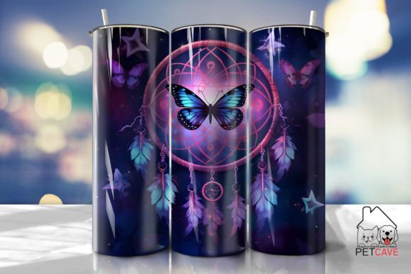 Dream Catcher & Butterfly Tumbler 5 Graphics