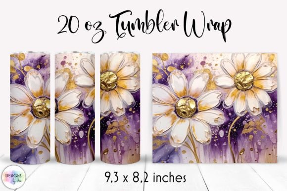 Elegant Floral Tumbler Wrap Graphics for Tumbler Wraps
