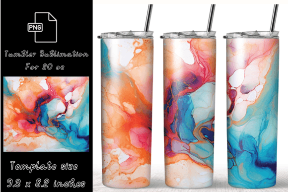 Marble 20 Oz Tumbler Wrap Sublimation Graphics