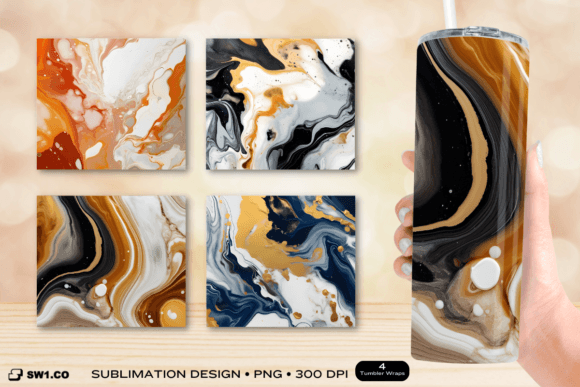 Marble Pattern Tumbler Wrap Sublimation: Graphics for Crafts