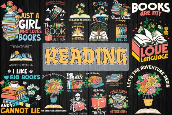 Reading SVG Bundle 20 Designs