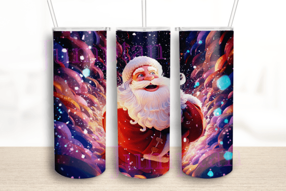 Santa Clause Northern Light Tumbler: Graphics for Crafts Brands