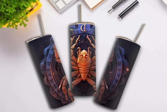 Scorpio Zodiac Tumbler Wrap PNG: Graphics for Crafts