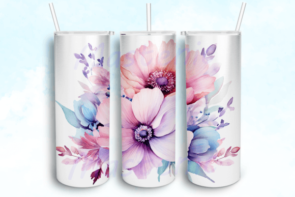 Watercolor Boho Flowers Graphics for Crafts