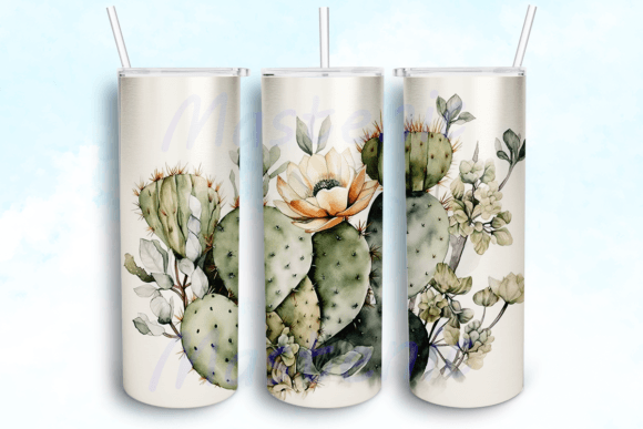 Watercolor Cactus Graphics for Crafts Projects