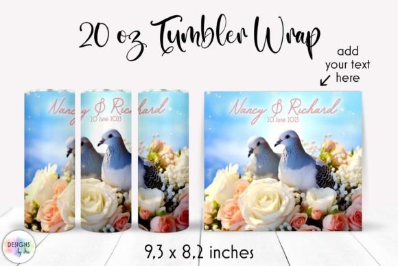 Wedding Tumbler Wrap Graphics for Local Business Branding