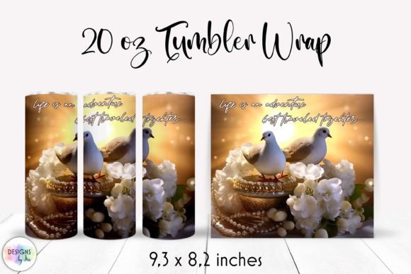 Wedding Wishes Skinny Tumbler Wrap 20 Oz Graphics